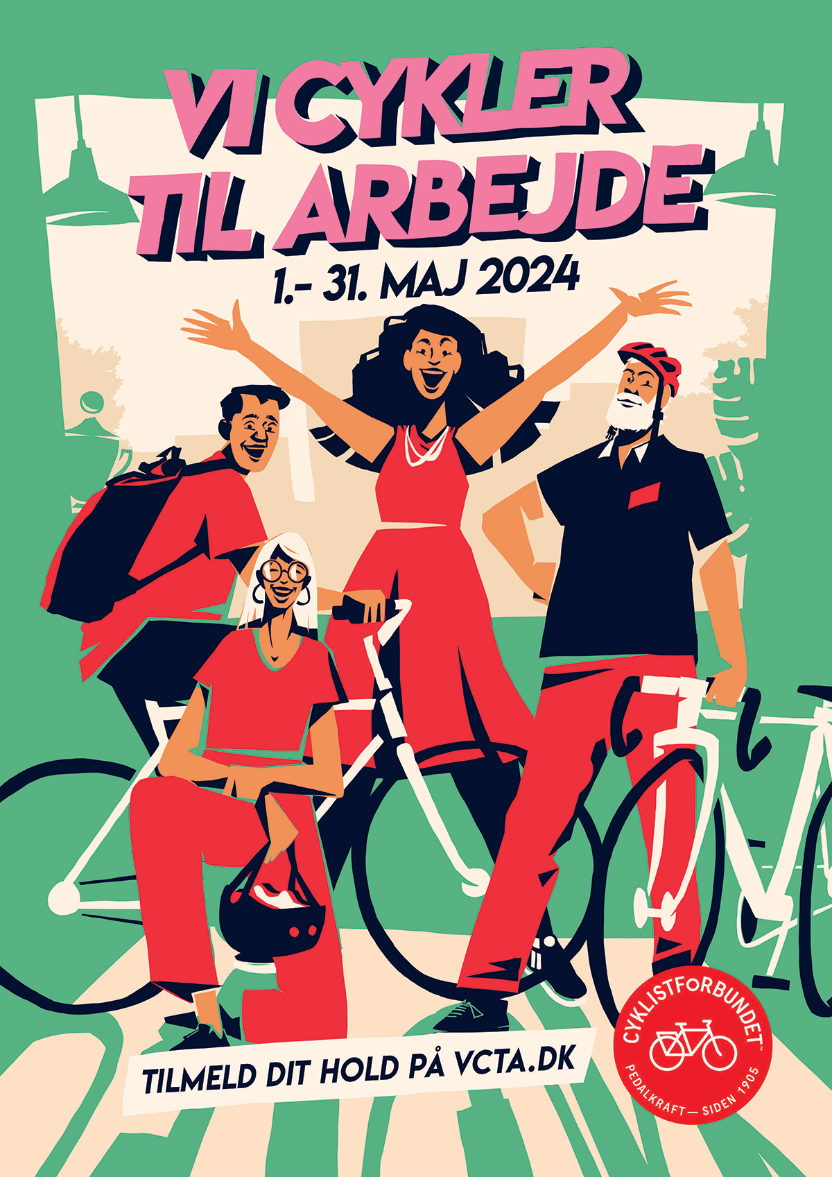 Vi Cykler til Arbejde 2024-plakat